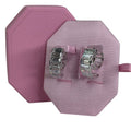 Swarovski Matrix Hoop Earrings Baguette Cut
