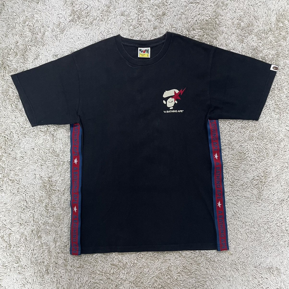 Bape Bathing Ape Side Tape Tee Hoodie, Sweatshirt | FlexRushtees.com