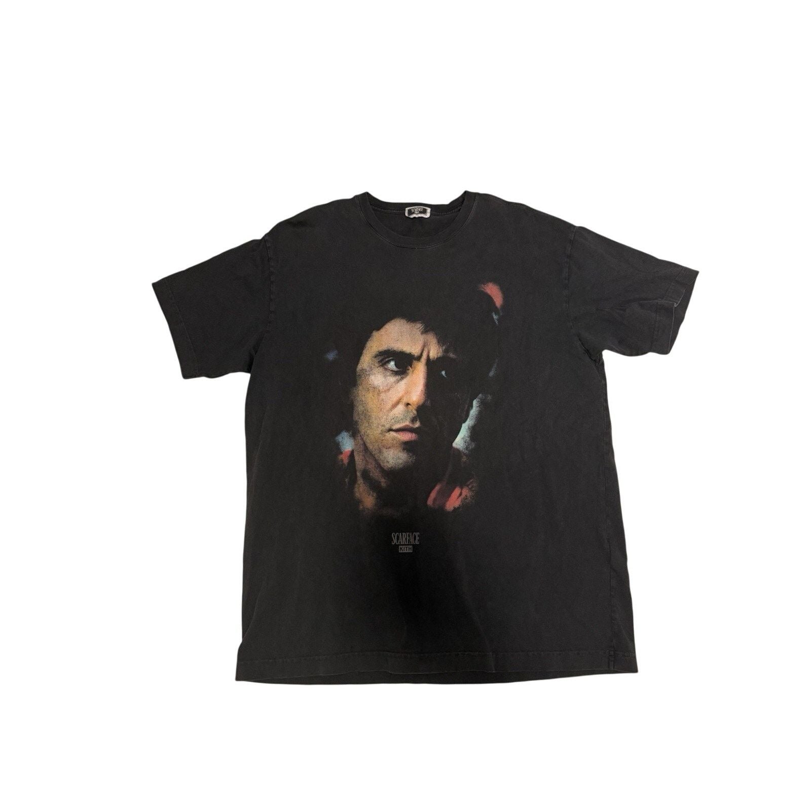Scarface Tony Portrait Vintage Tee Black Size Large