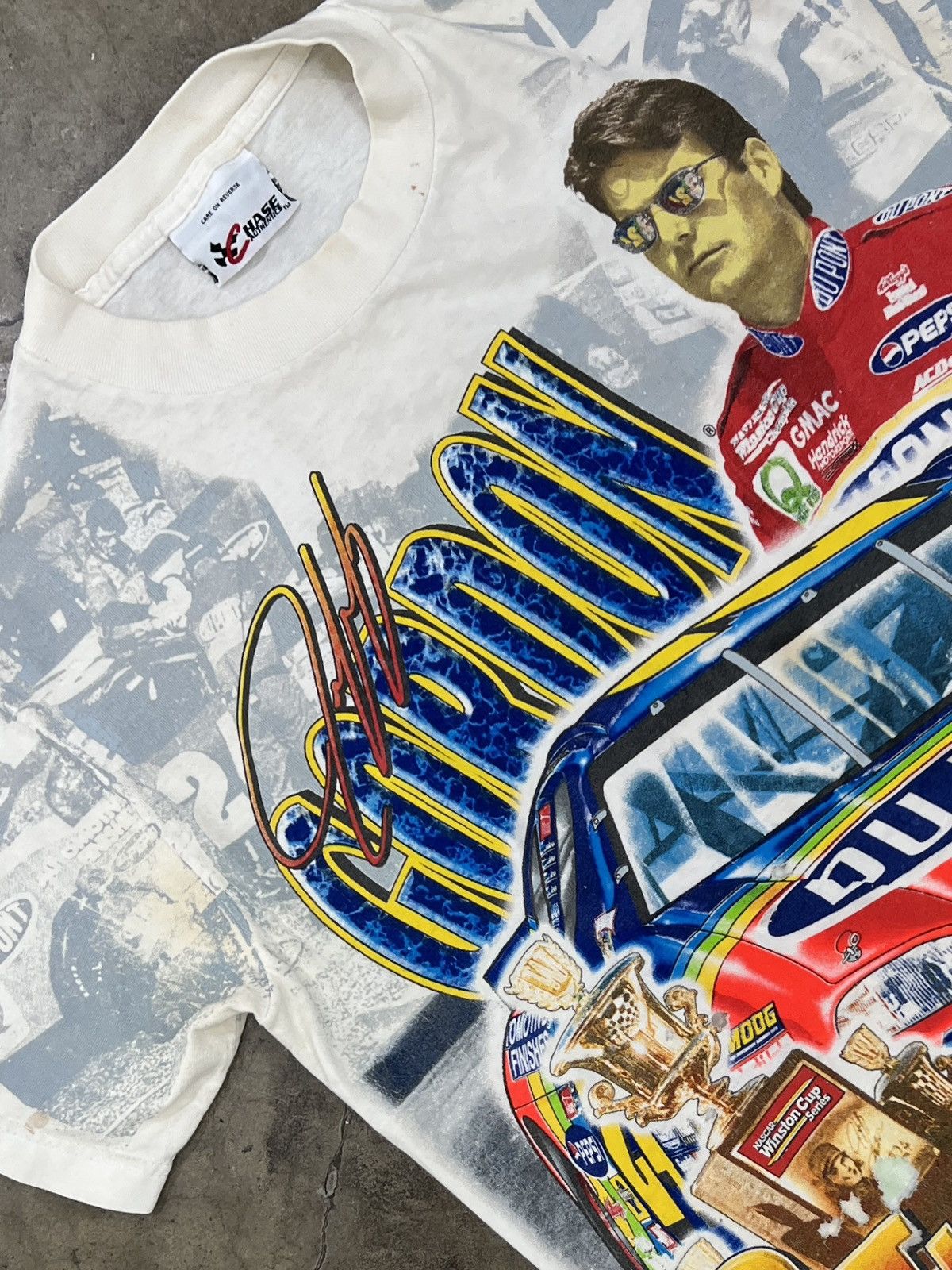 Vintage Nascar Aop Jeff Gordon Champion Racing Tee Medium Hoodie, Sweatshirt | FlexRushtees.com