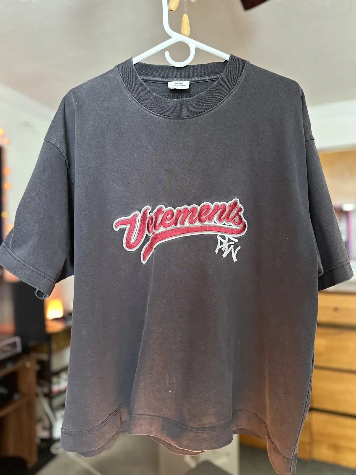 Vetements Embroidered Graffiti Logo T Shirt Hoodie, Sweatshirt | FlexRushtees.com