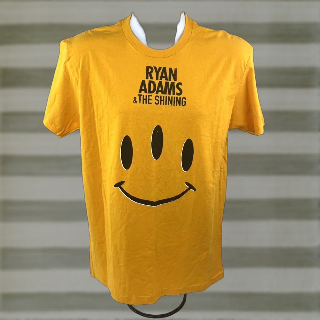 Vintage Ryan Adams The Shining T Shirt Medium Yellow S S Band Rock Music Tour Mens