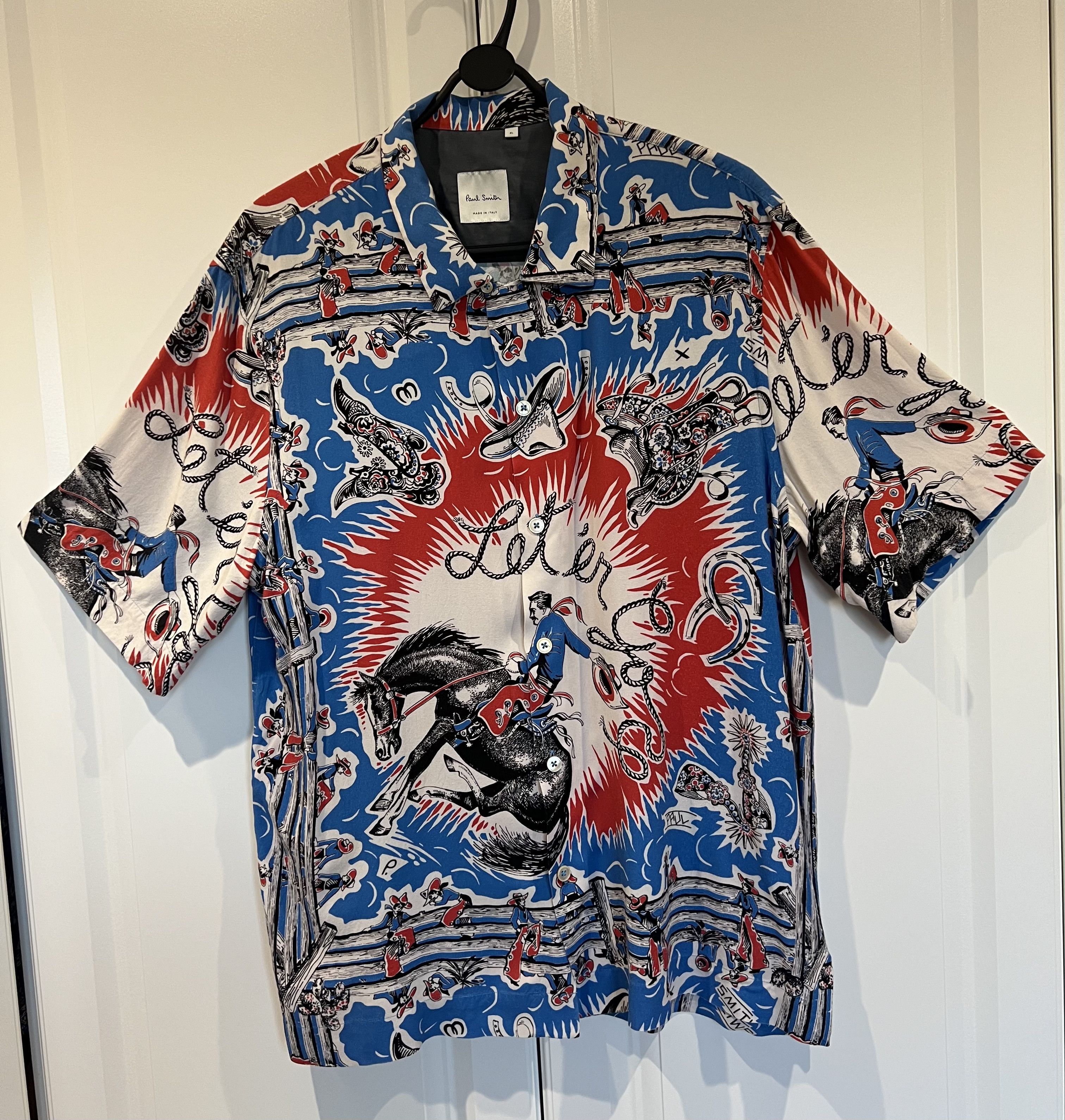 Paul Smith Cowboy Print Short Sleeve Shirt Hoodie, Sweatshirt | AU16VibeMintTees.com