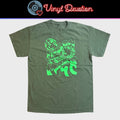 Other Face On Mars Psychedelic Band Green T Shirt Size M