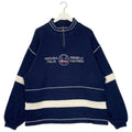 Vintage Ellesse Small Embroidered Quater Zip Blue