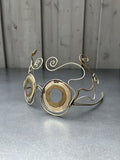 Vintage Handmade Metal Headpiece Steampunk Costume Chrome Os