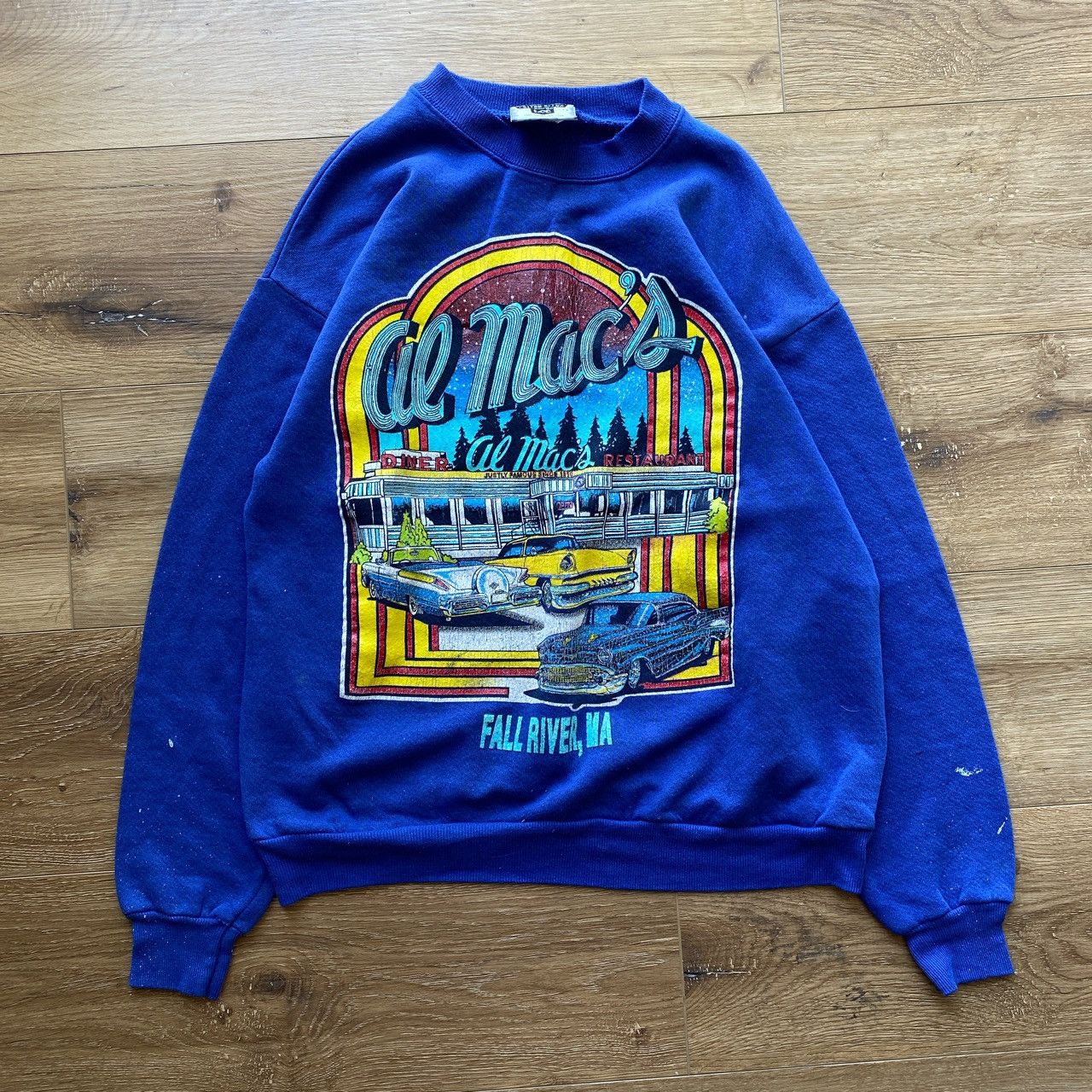 Vintage 1990s Made In Usa Painters Diner Graphic Sweatshirt