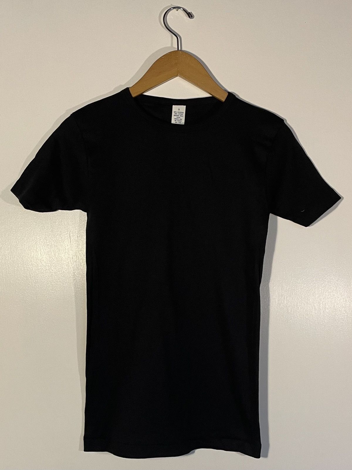 Vintage 70s Blank Black Tee Paper Thin Nos