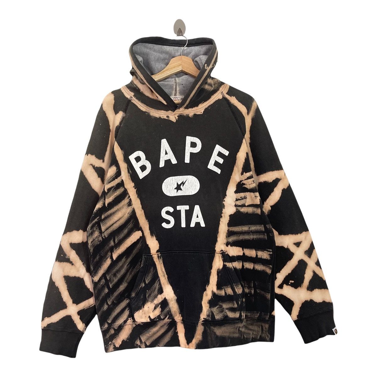 Vintage Bape Custom Bleached Pullover Hoodie T-Shirts, Sweatshirt | FlexRushtees.com