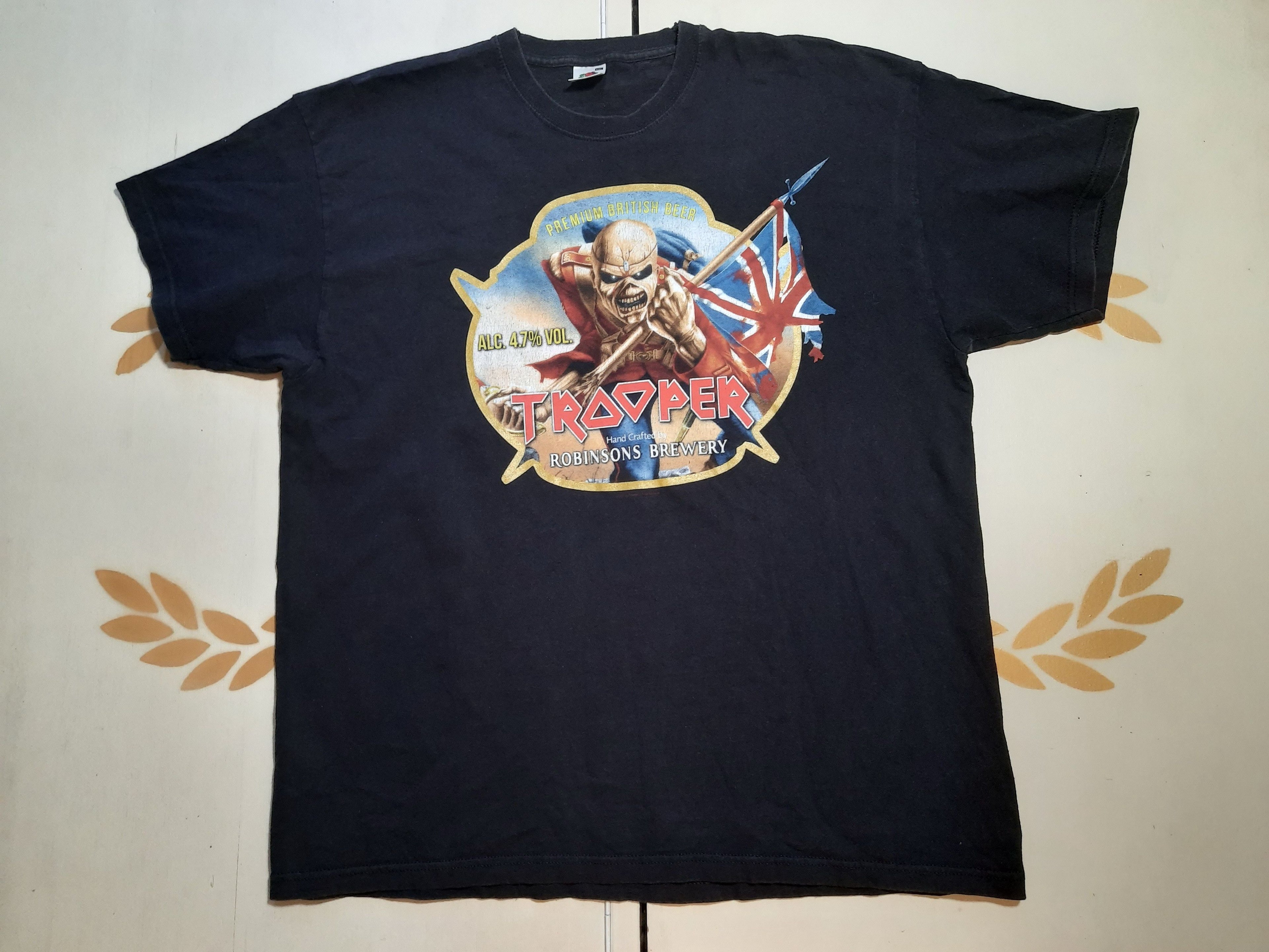 Iron Maiden Fruit Of The Loom Iron Maiden Trooper Beer T Shirt 2014 Hoodie, Sweatshirt | FlexRushtees.com