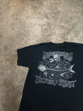 Gildan Reef Raiders Graphic T Shirt Black Tee Skeleton Logo Large