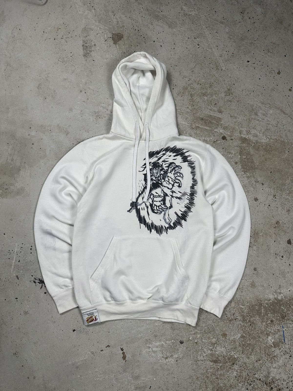 Fighter Vintage Street Fighter Ii White Hoodie Embroidery