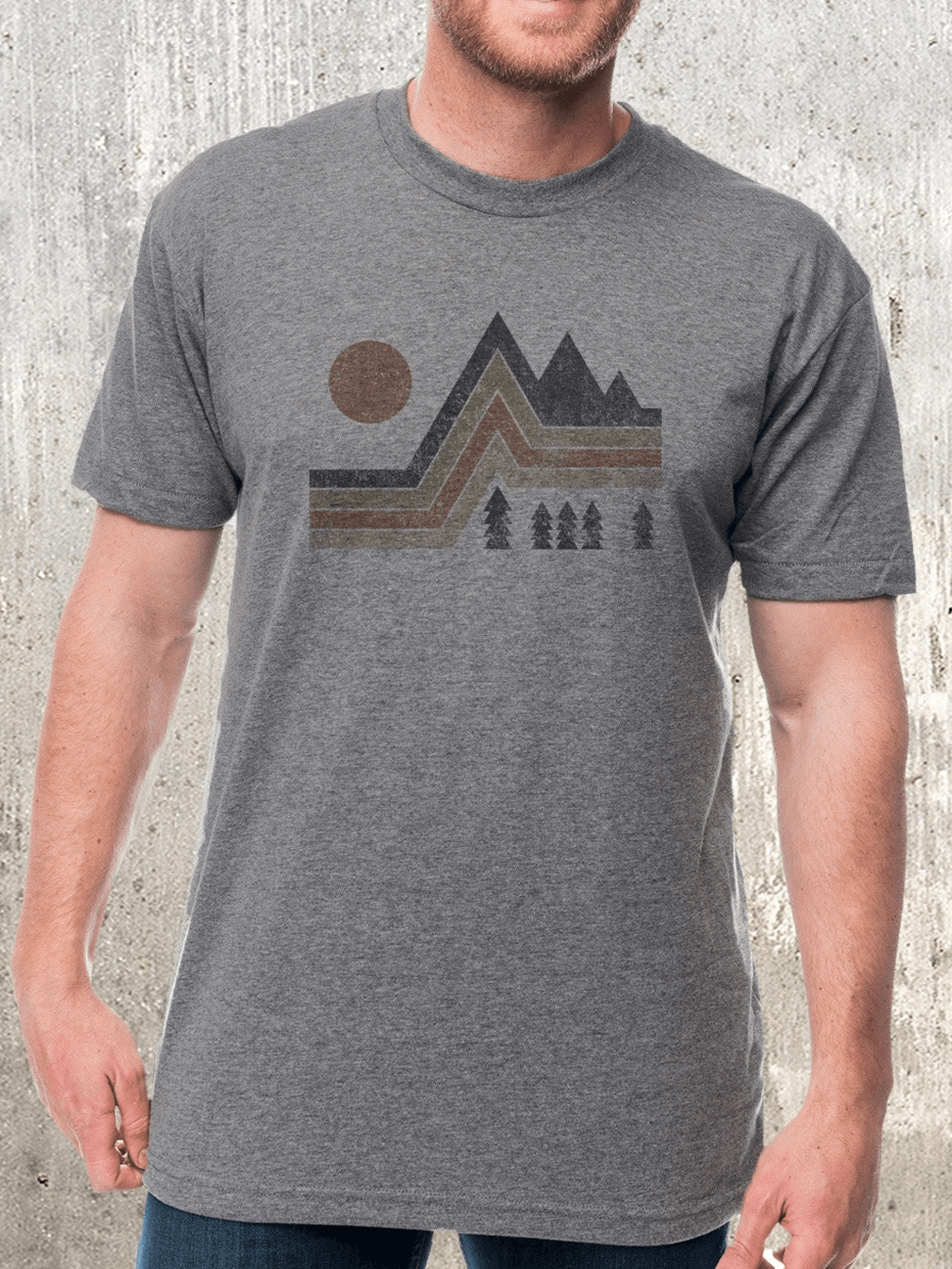 Men S Vintage Mountain Tee Retro Outdoor Adventure Shirt
