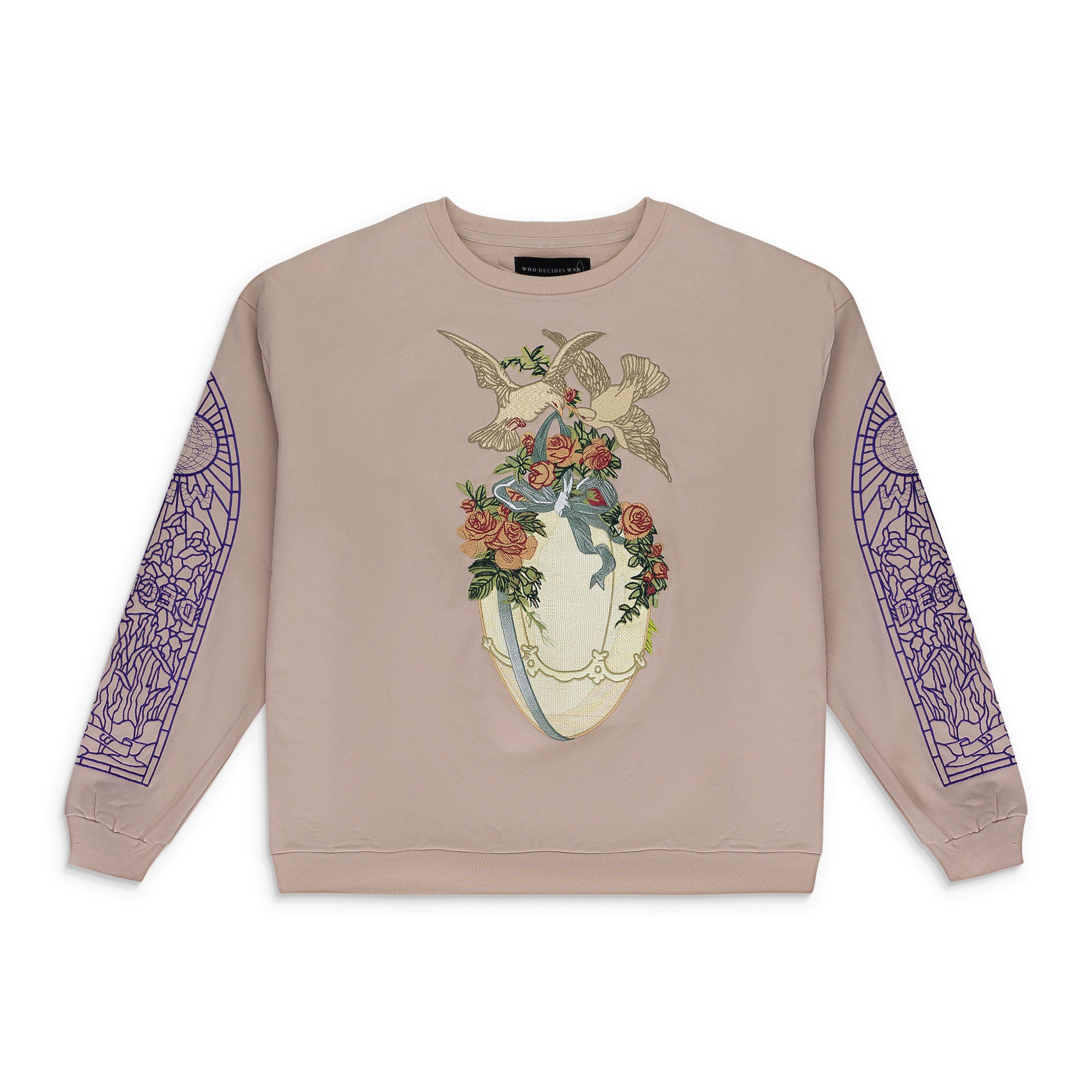 Decides War Who Decides War Silver Gift Crewneck Sweatshirt Size M T-Shirts, Hoodie | FlexRushtees.com