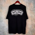 Reebok X Vintage Vtg 90s Reebok San Antonio Spurs Nba T Shirt Mens L Black