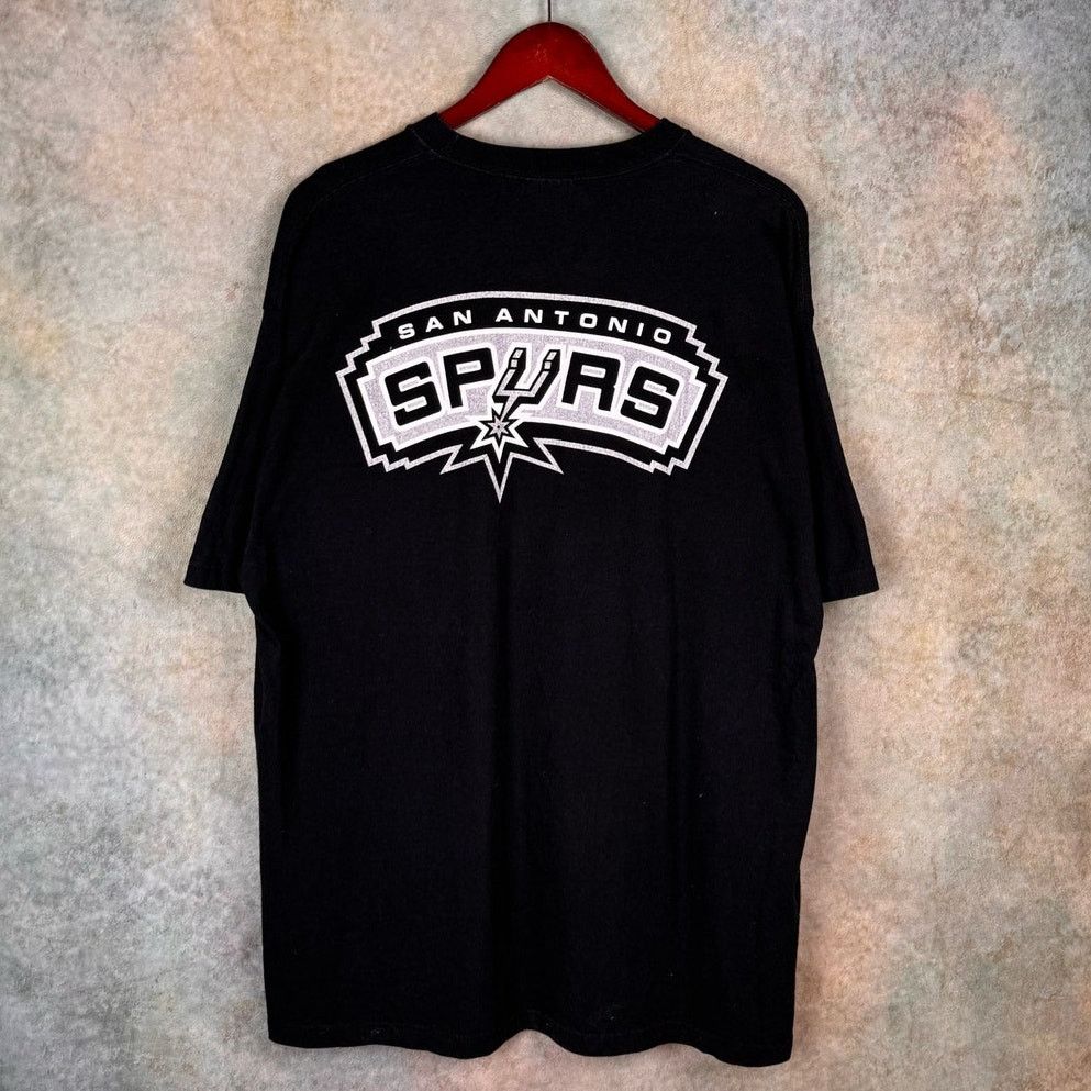 Reebok X Vintage Vtg 90s Reebok San Antonio Spurs Nba T Shirt Mens L Black