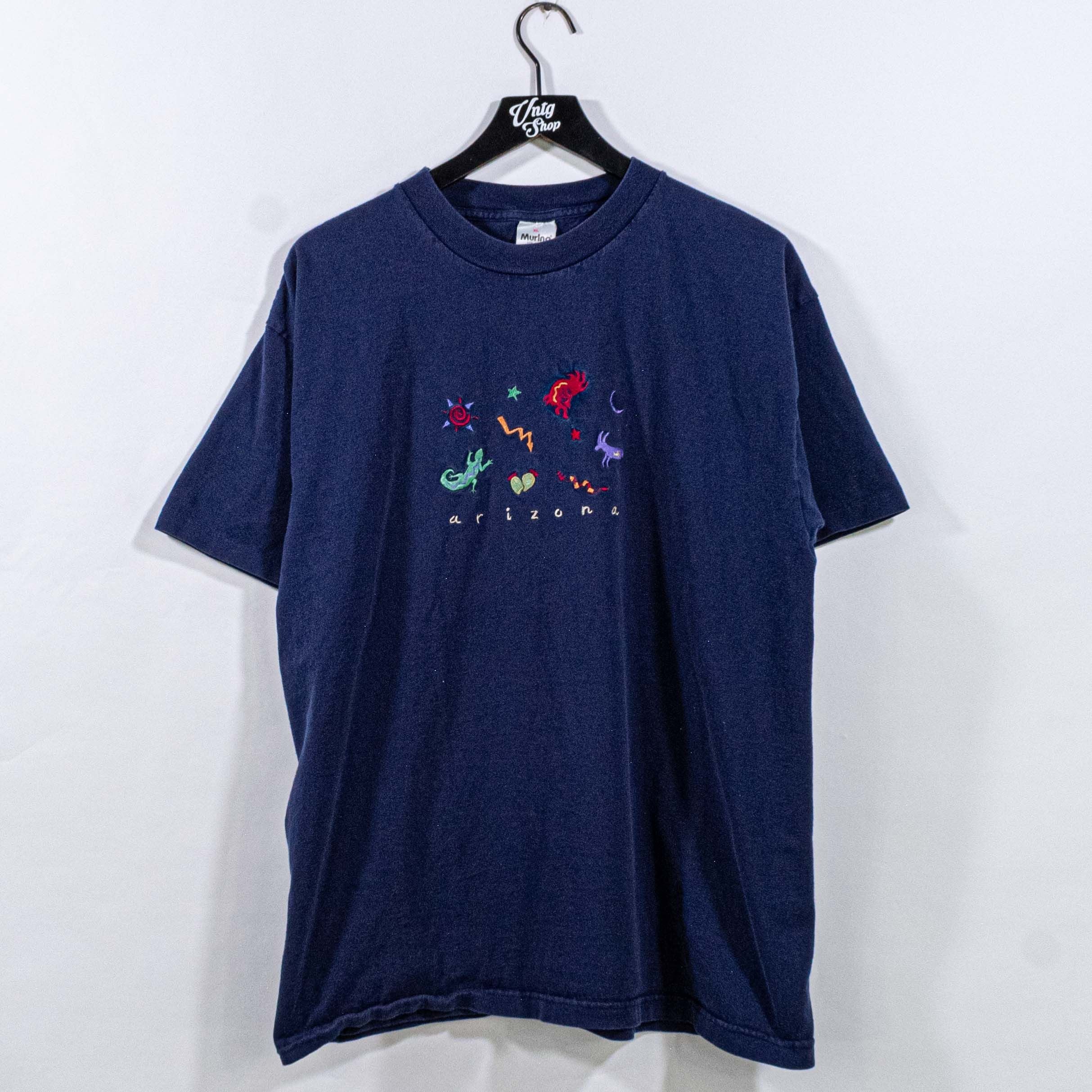 Vintage Arizona Southwest Art Tribal T Shirt Embroidered Xl Vtg 90s
