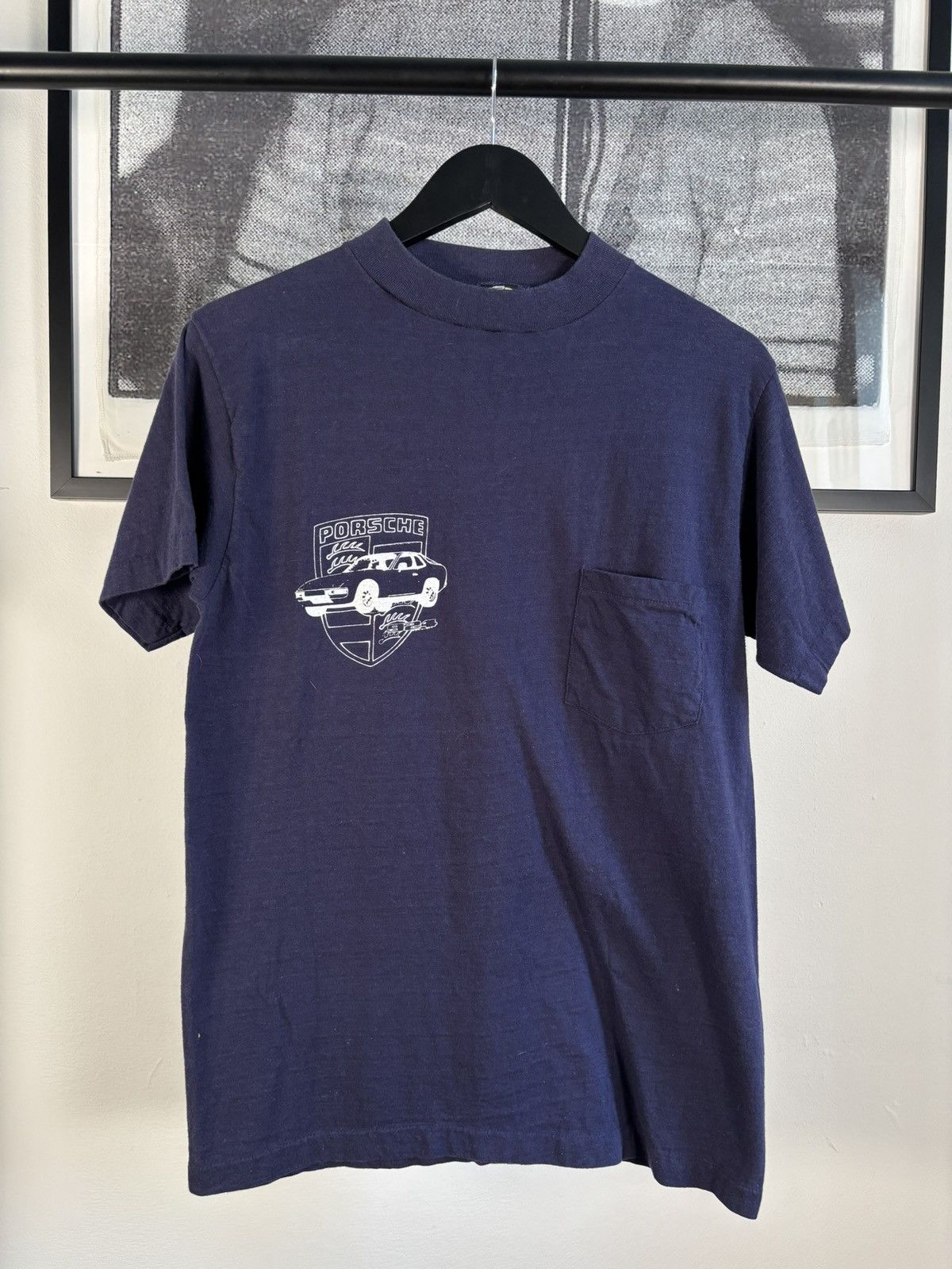 Vintage Grail 1980s Slim Porsche Pocket Tee Hoodie, Sweatshirt | FlexRushtees.com