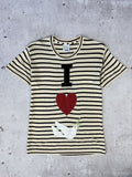 Vintage Moschino Cheap And Chic Viscose Stripped Logo Tee Hoodie, Sweatshirt | FlexRushtees.com
