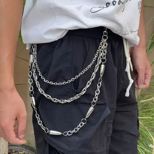 Ayano 3 Layers Punk Long Metal Wallet Belt Chain