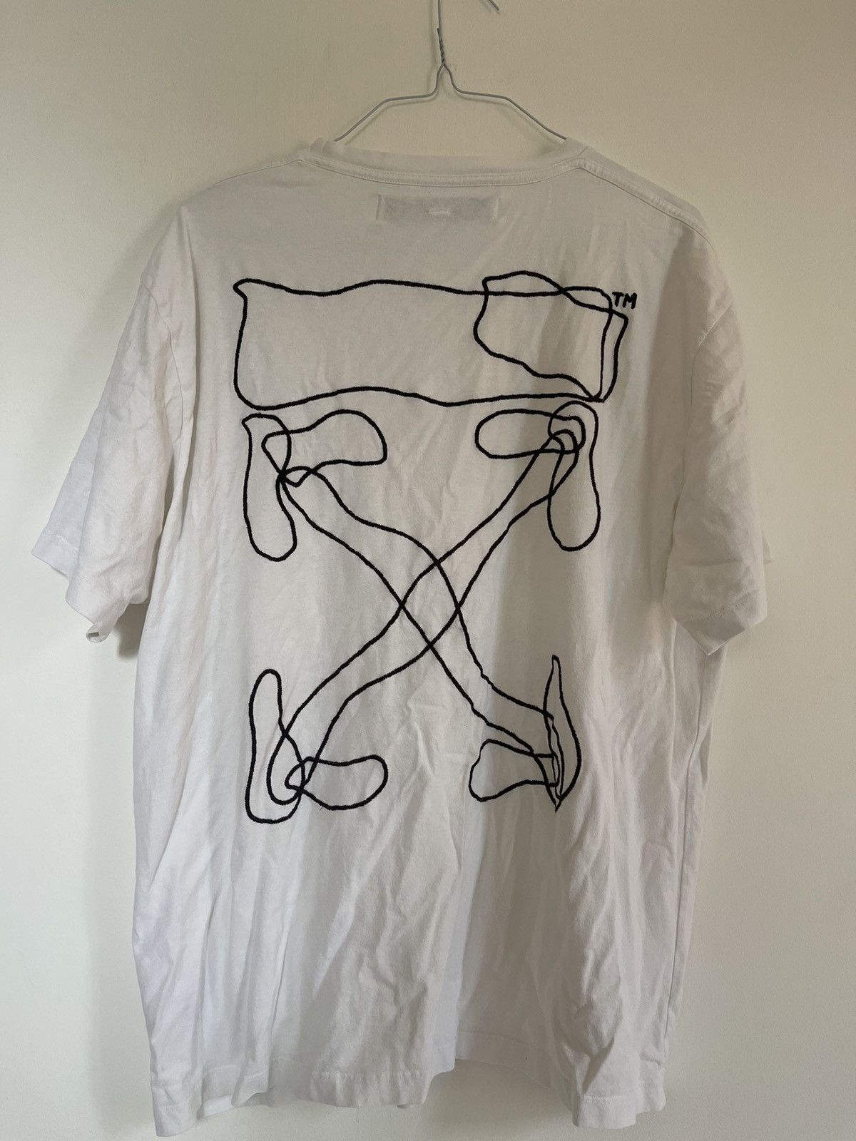 White Off White Abstract Tee Hoodie, Sweatshirt | FlexRushtees.com