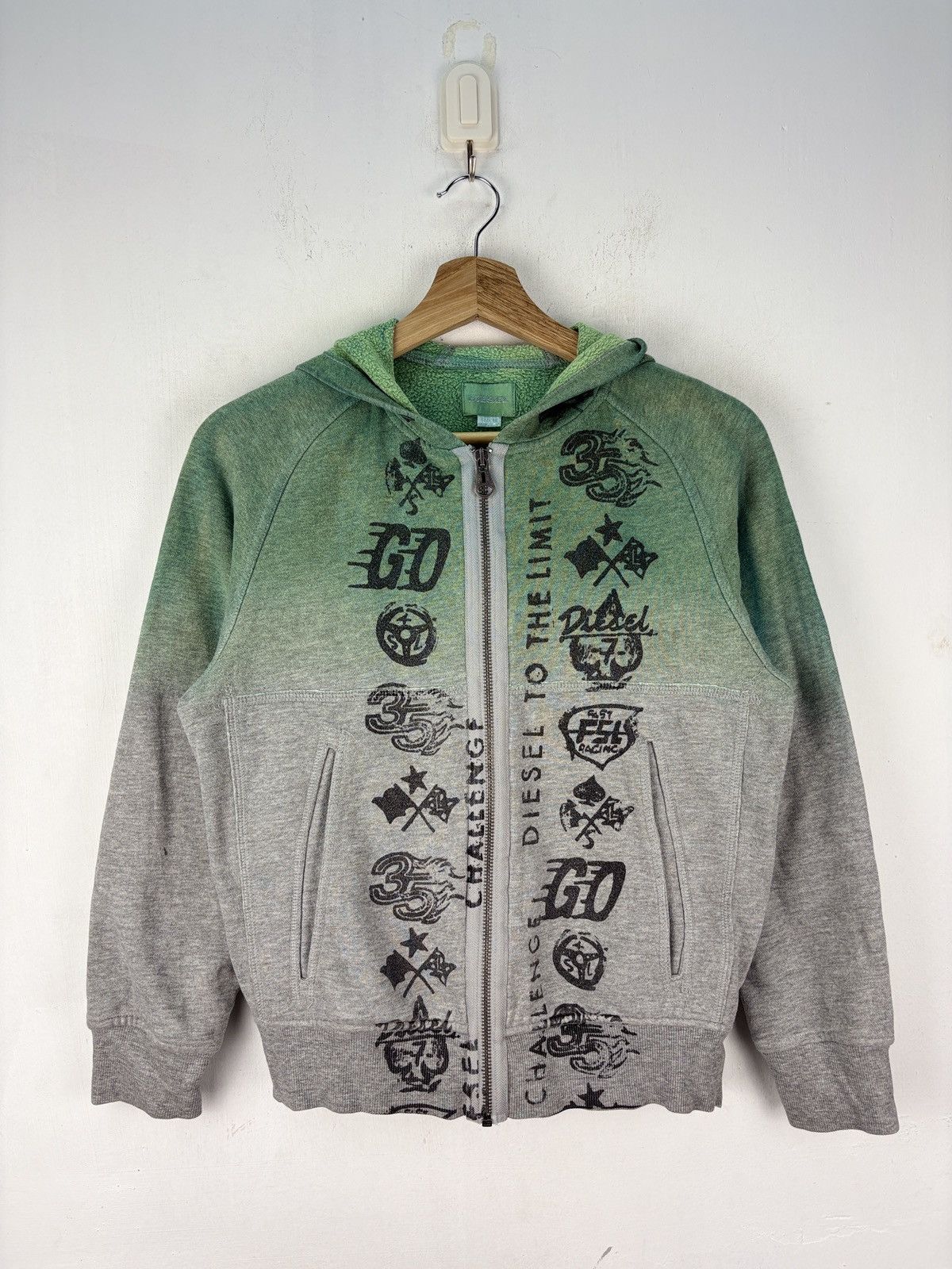Seditionaries Vintage Diesel Two Tone Custom Sweatshirt Hoodie T-Shirts | FlexRushtees.com