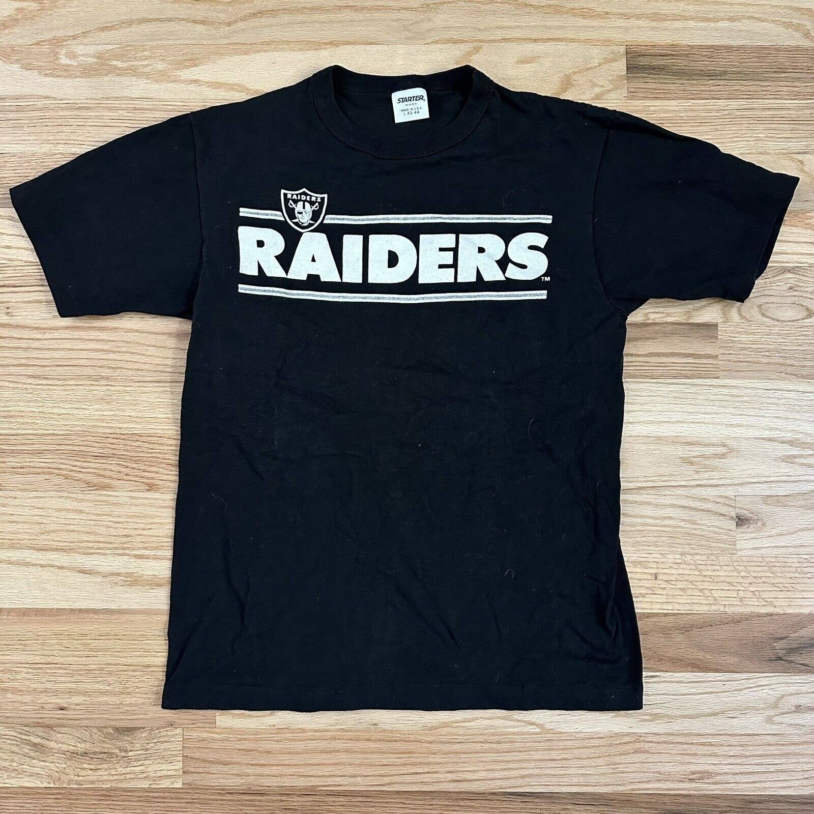 Vintage 90s Starter Los Angeles Oakland Raiders T Shirt Sz L