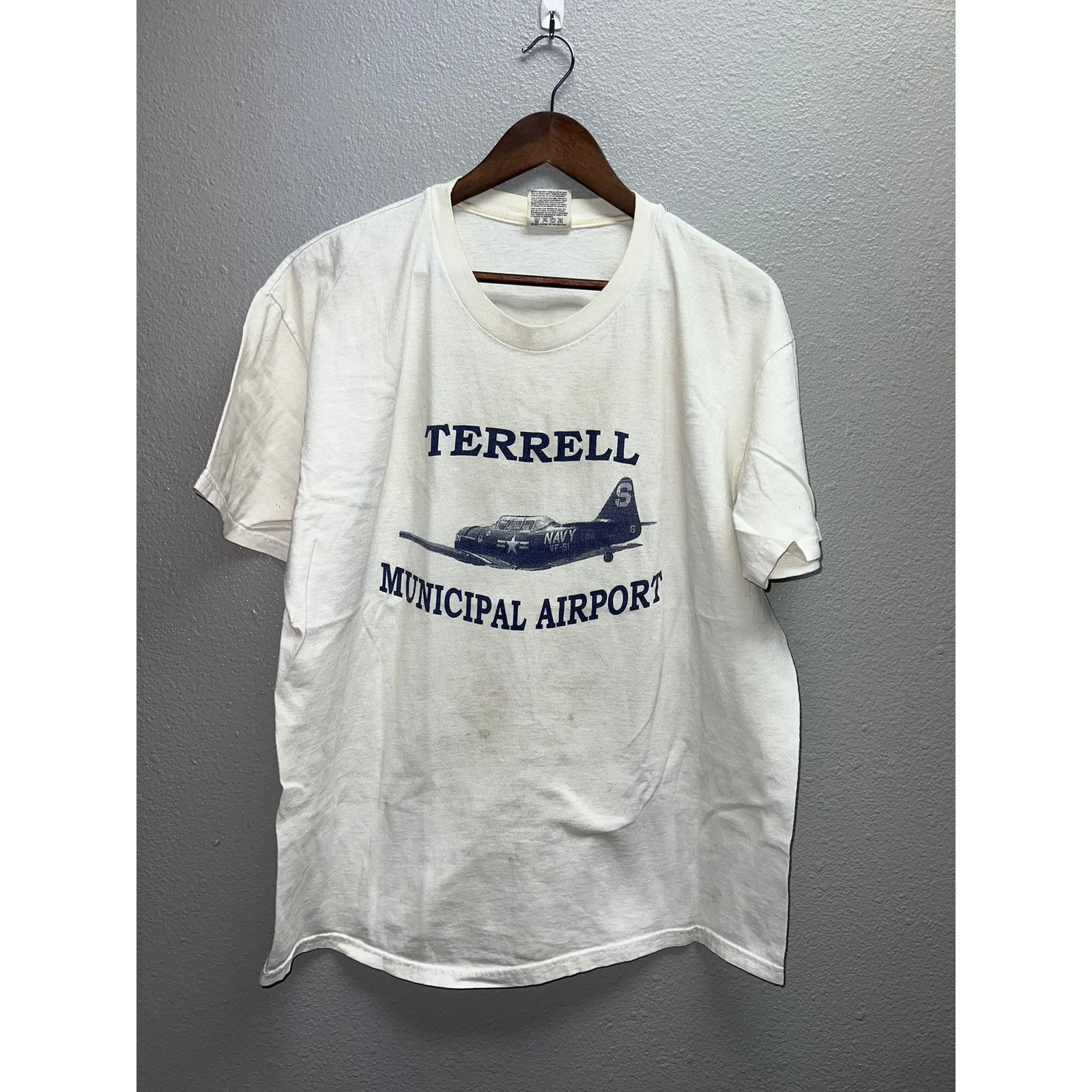 Hanes Vintage Terrell Fly In Shirt School Air Force Tee 90s Vtg L Hoodie, Sweatshirt | FlexRushtees.com