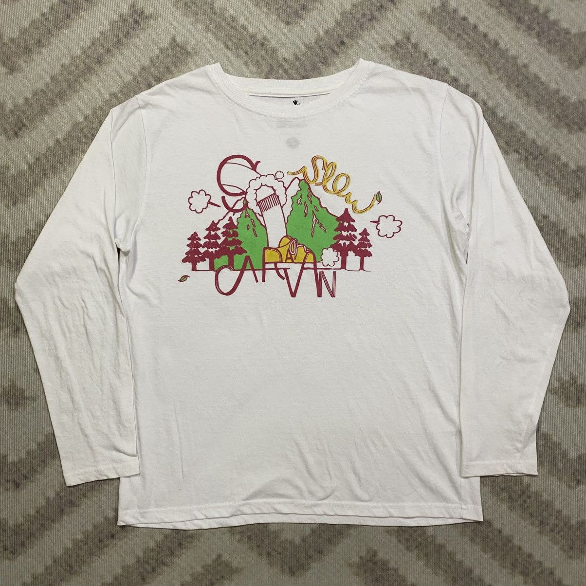 Slow Caravan Go Slow Caravan Camping Outdoor Life Long Sleeve T Shirt