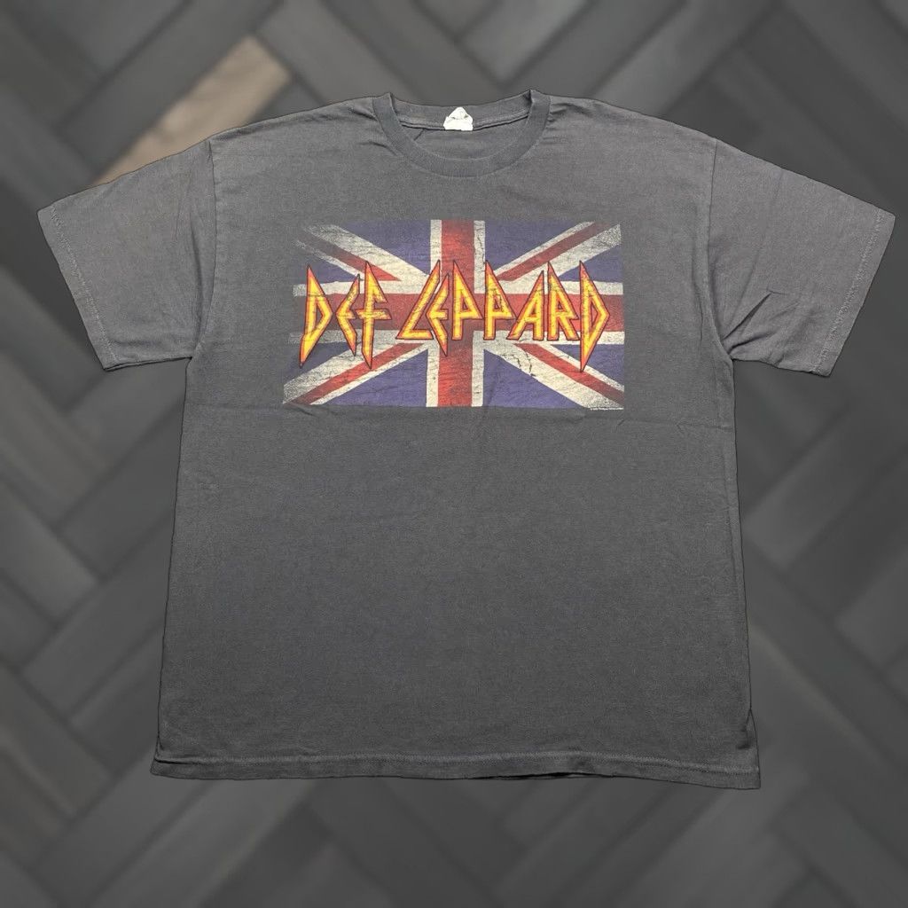 Vintage Def Leppard T Shirt Mens Xl Gray Short Sleeve Crew Neck Graphic 2006 Rock Concert Hip Hop Re Hoodie, Sweatshirt