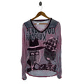 Barcelona Custo Barcelona Paperthin Graphic Abstrac Long Sleeve Tshirt