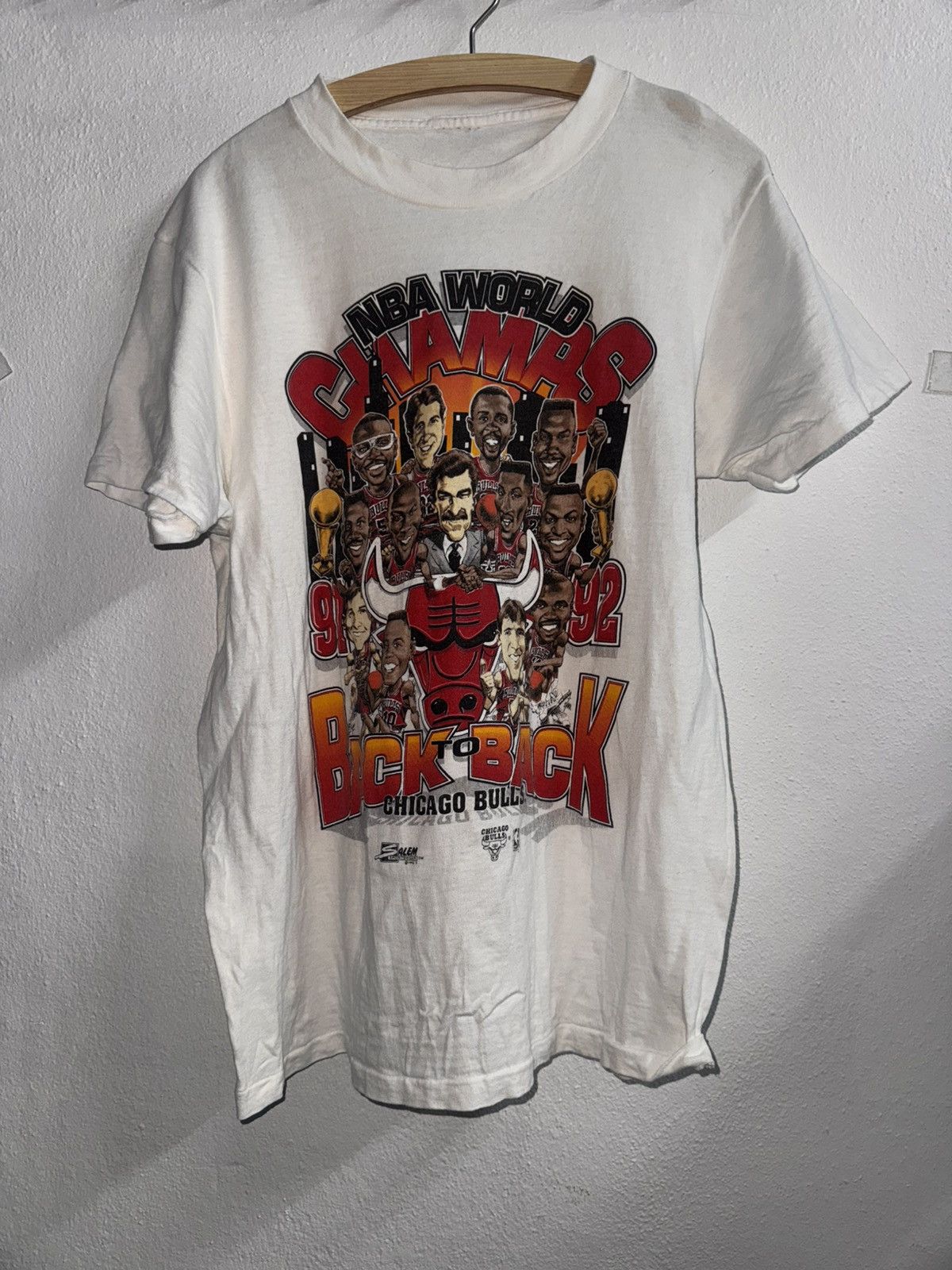 Other Nba Chicago Bulls 1991 1992 Champion Cartoon Tee Hoodie, Sweatshirt | FlexRushtees.com