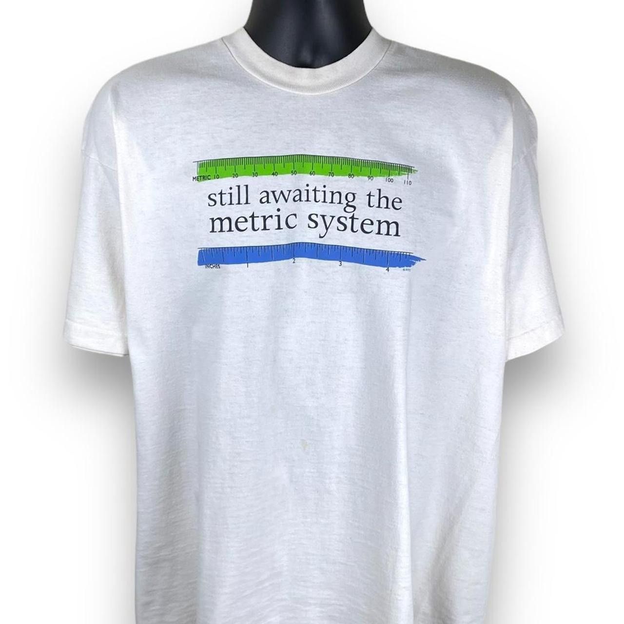 Vintage 90s Fruit Of The Loom Metric System Funny Tshirt Hoodie, Sweatshirt | FlexRushtees.com