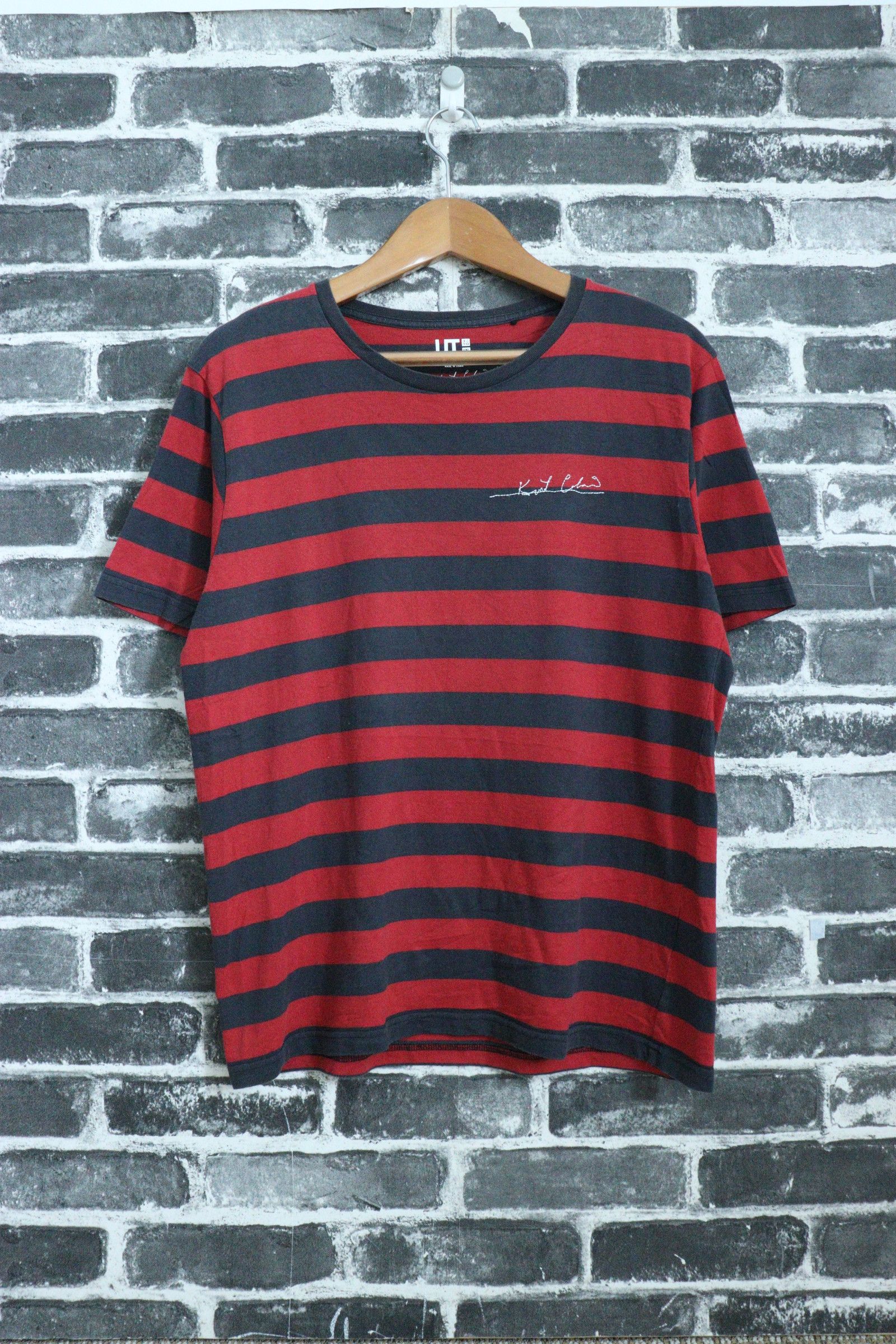 Uniqlo Kurt Cobain Tshirt Stripped Shirt Grunge Artist Wear Fans