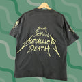 Vintage Metallica Birth School Death T Shirt Grunge 1992 90s Usa Made L Gray Distressed Mens Hoodie, Sweatshirt