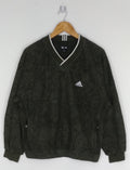 All Sport Adidas Climawarm Fleece Sweatshirt Winter Pullover Vneck