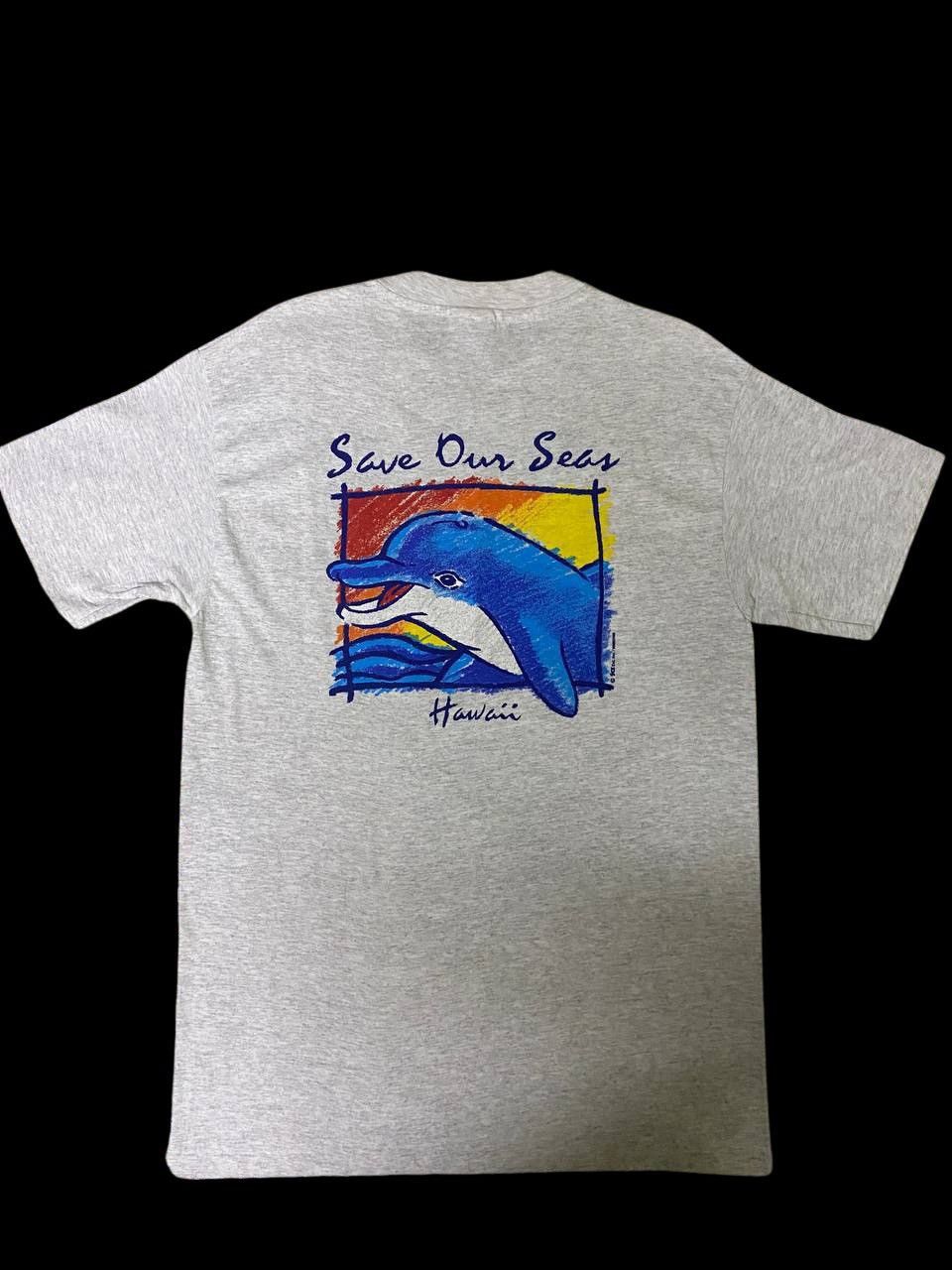 Vintage 90 S Hanes Save Our Seas Hawaii Tee