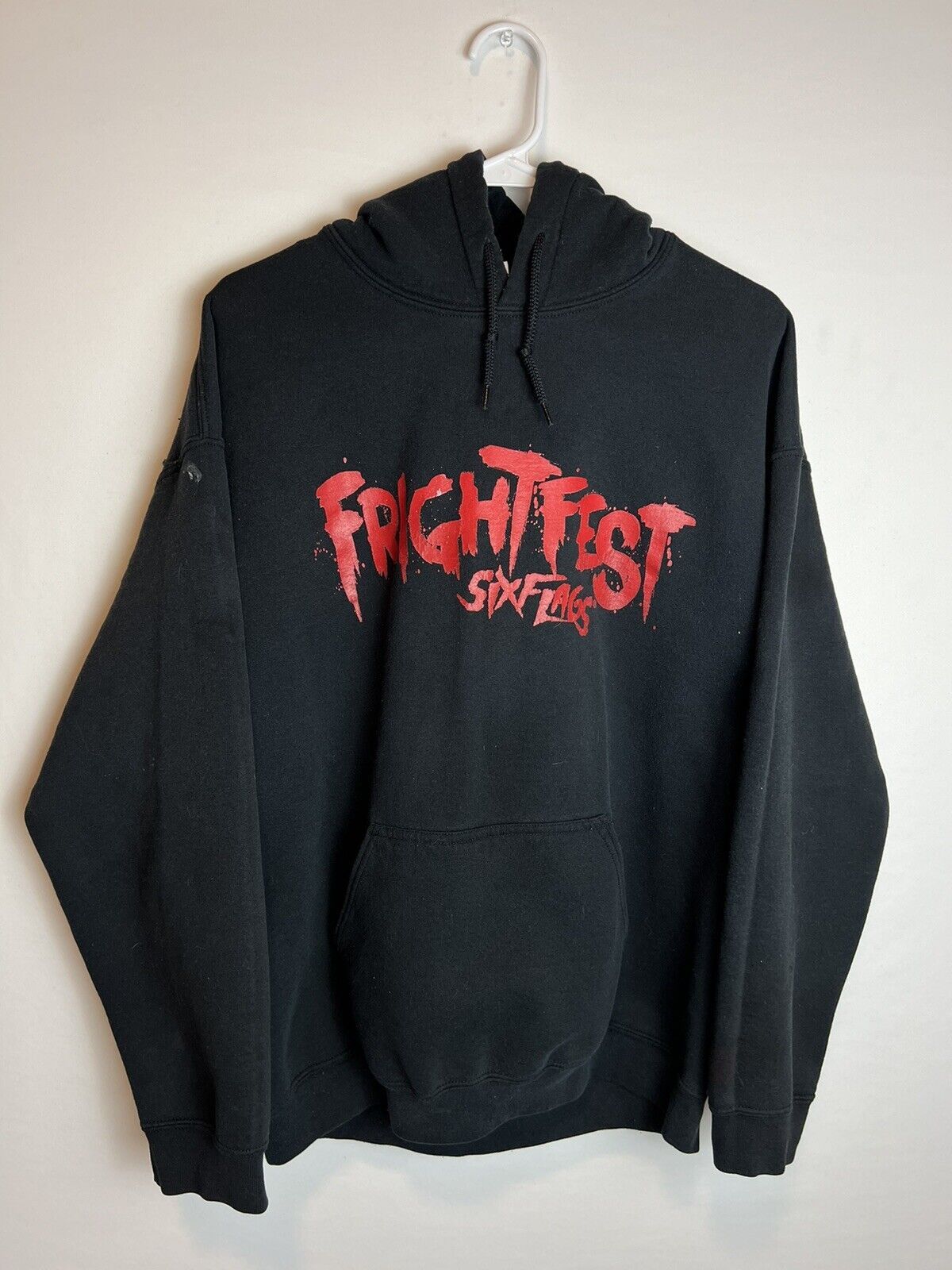 Other Six Flags Fright Fest Vintage Halloween Clown Black Hoodie