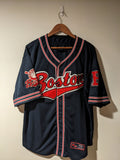 Vintage 90s Boston Red Sox Mlb Baseball Blue Large Jersey