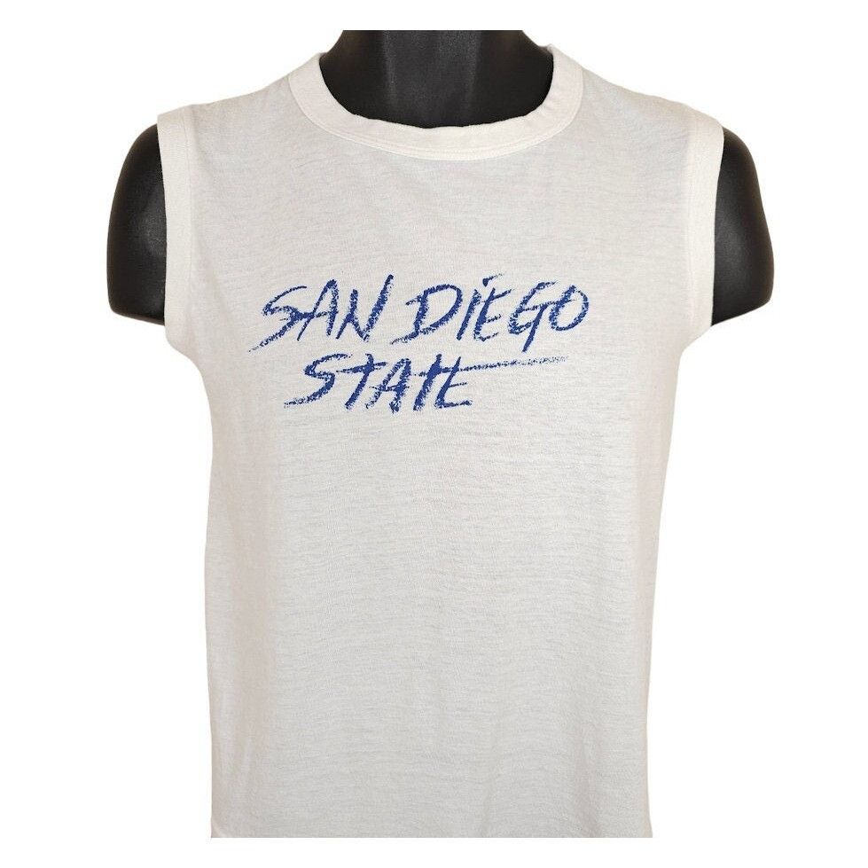 Vintage San Diego State Aztecs T Shirt Mens Size Xs White