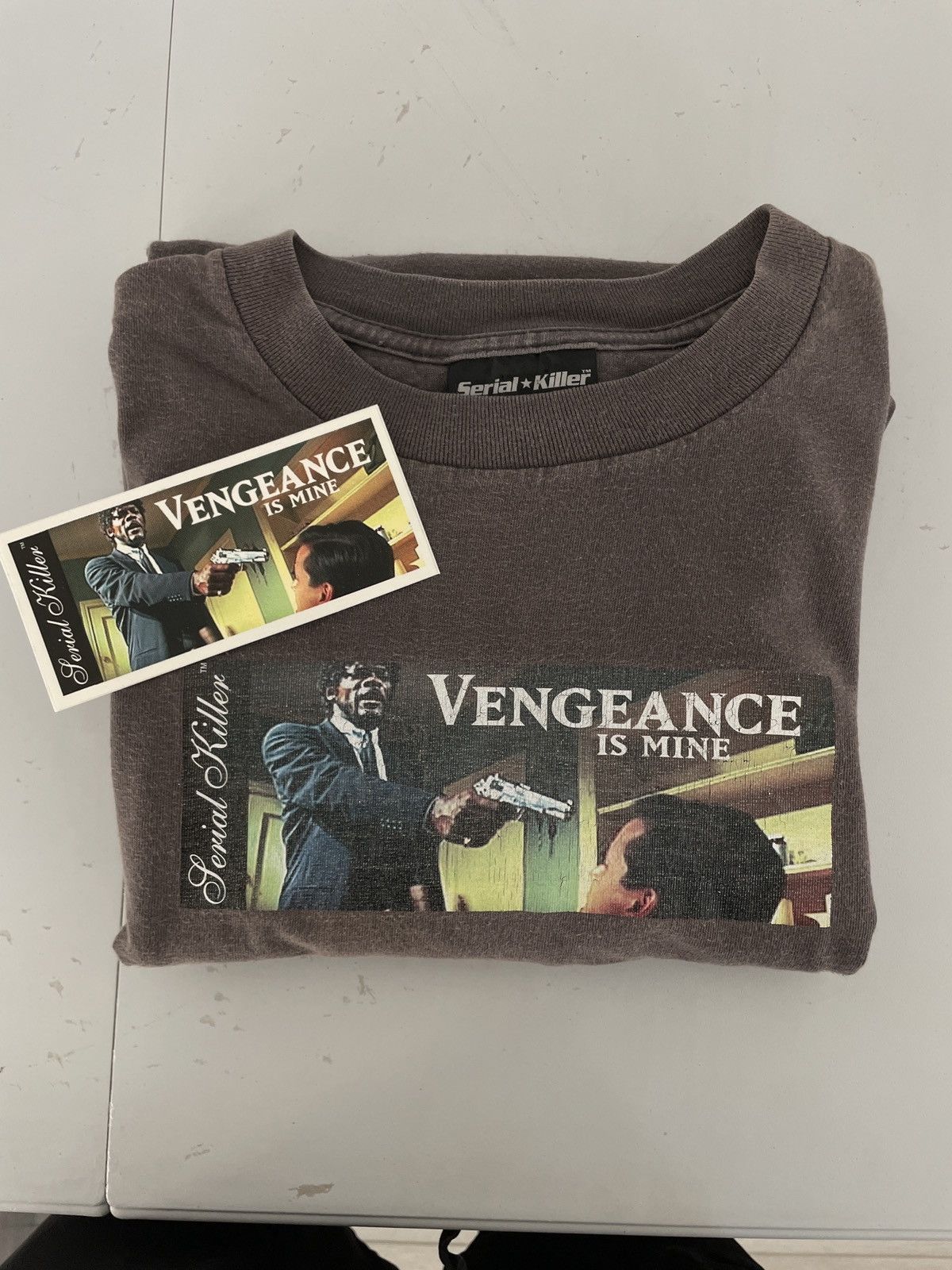 Vintage Serial Killer Vengeance Is Mine Pulp Fiction Tee