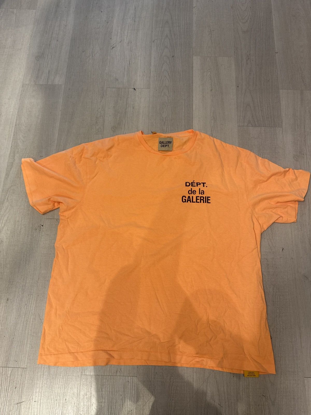 Dept Gallery Department French Logo Tee Highlighter Orange Hoodie, Sweatshirt | FlexRushtees.com