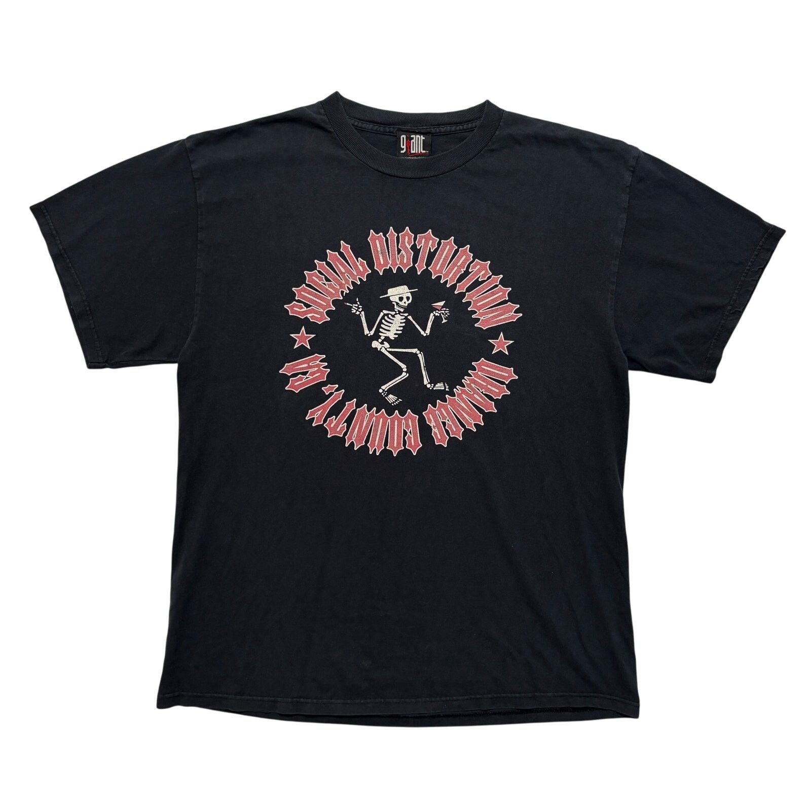Giant Vtg 90 S Giant Social Distortion T Shirt Black Men S L Hoodie, Sweatshirt | FlexRushtees.com