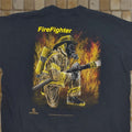 Fruit Of The Loom Vtg Firefighter Parody Call Of Duty T Shirt Black 2xl Fruit Of The Loom 90s Y2k Re