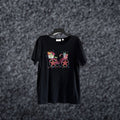 Factory Quacker Factory Summer Bikes T Shirt Short Sleeve Knit Black Embroidered Women M