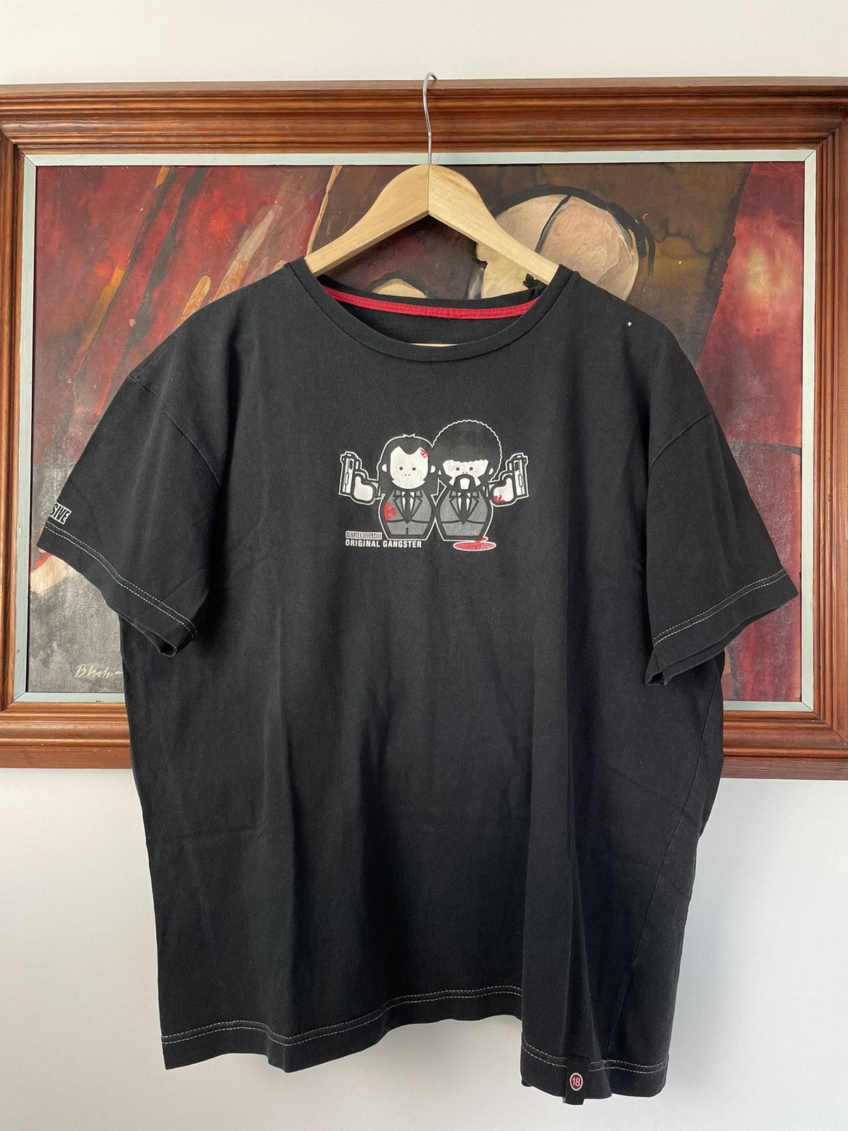 Vintage Pulp Fiction Humor Cartoon Gangster Offensive Tee