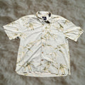 Vintage Jamaica Jaxx Hawaiian Shirt Men S 2xl Short Sleeve Floral Tropical Silk Beige