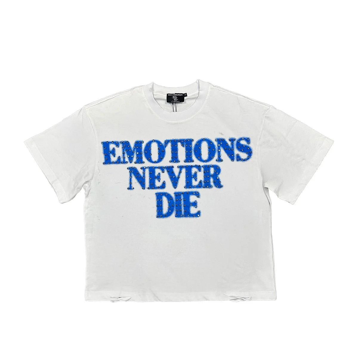 Other Mixed Emotions End Rhinestone White Blue Tee Hoodie, Sweatshirt | FlexRushtees.com