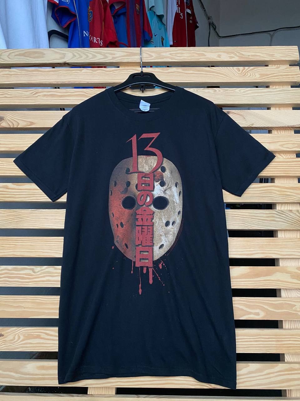 Vintage 2009 Friday The 13th Japanese Jason Mask Black T Shirt