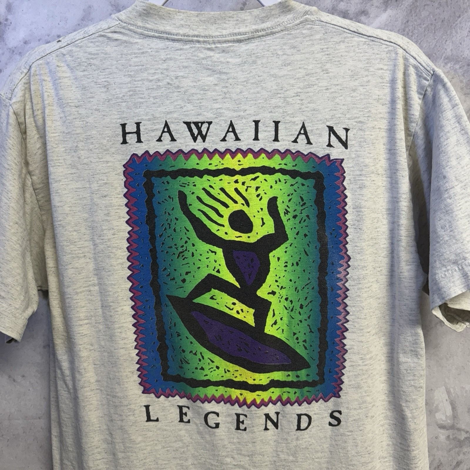 Vintage 90s Hawaiian Legends Surf T Shirt Mens Large 21x27 Hoodie, Sweatshirt | FlexRushtees.com